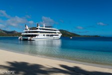 Fiji Princess of the Blue Lagoon cruises off the Yasawa Ialands in Fiji